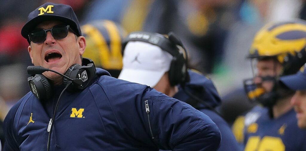 Jim Harbaugh, head coach of Michigan.