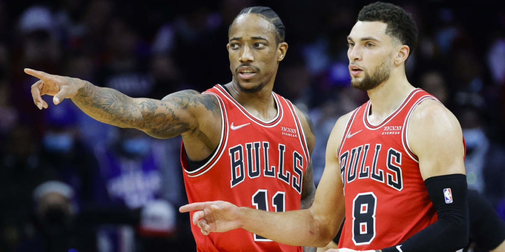 Chicago Bulls Zach LaVine and DeMar DeRozan