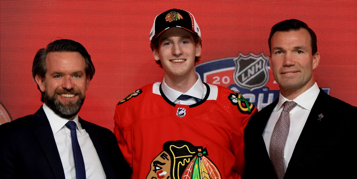 Sam Rinzel Blackhawks 2022 NHL Draft