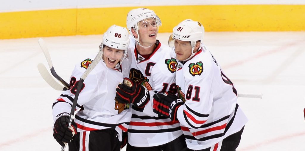 Patrick Kane Jonathan Toews Marian Hossa Blackhawks