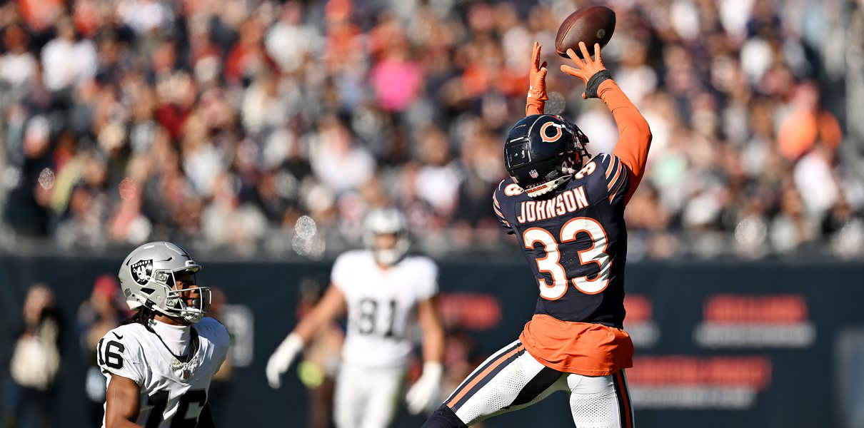 Jaylon Johnson's interception against the Raiders could have been his last as a Bear