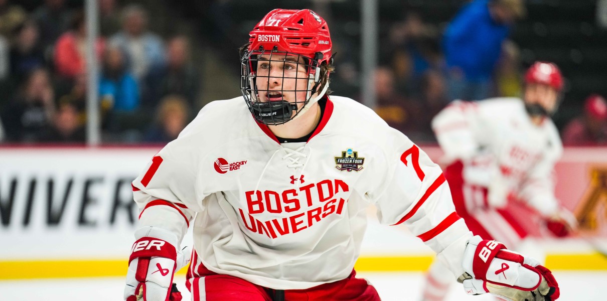 Macklin Celebrini Boston University Frozen Four