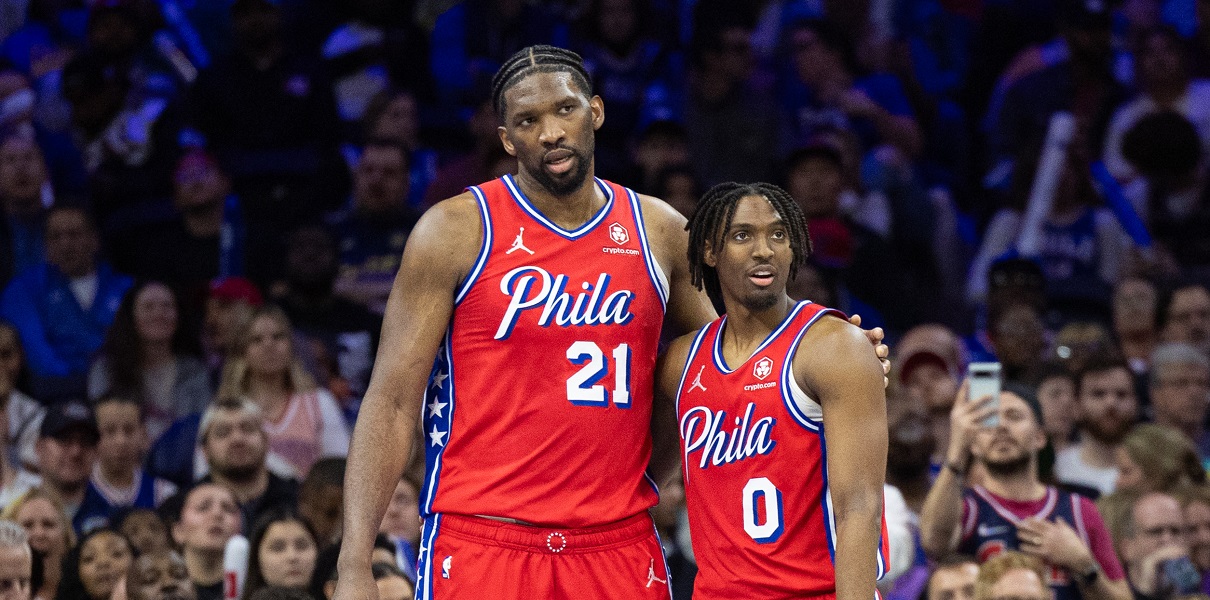 Joel Embiid and Tyrese Maxey