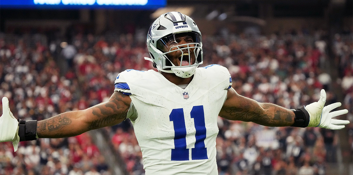 Dallas Cowboys linebacker Micah Parsons (11) celebrates his sack against the Arizona Cardinals at State Farm Stadium in Glendale on Set. 24, 2023. *Joe Rondone/The Republic / USA TODAY NETWORK / USA TODAY NETWORK