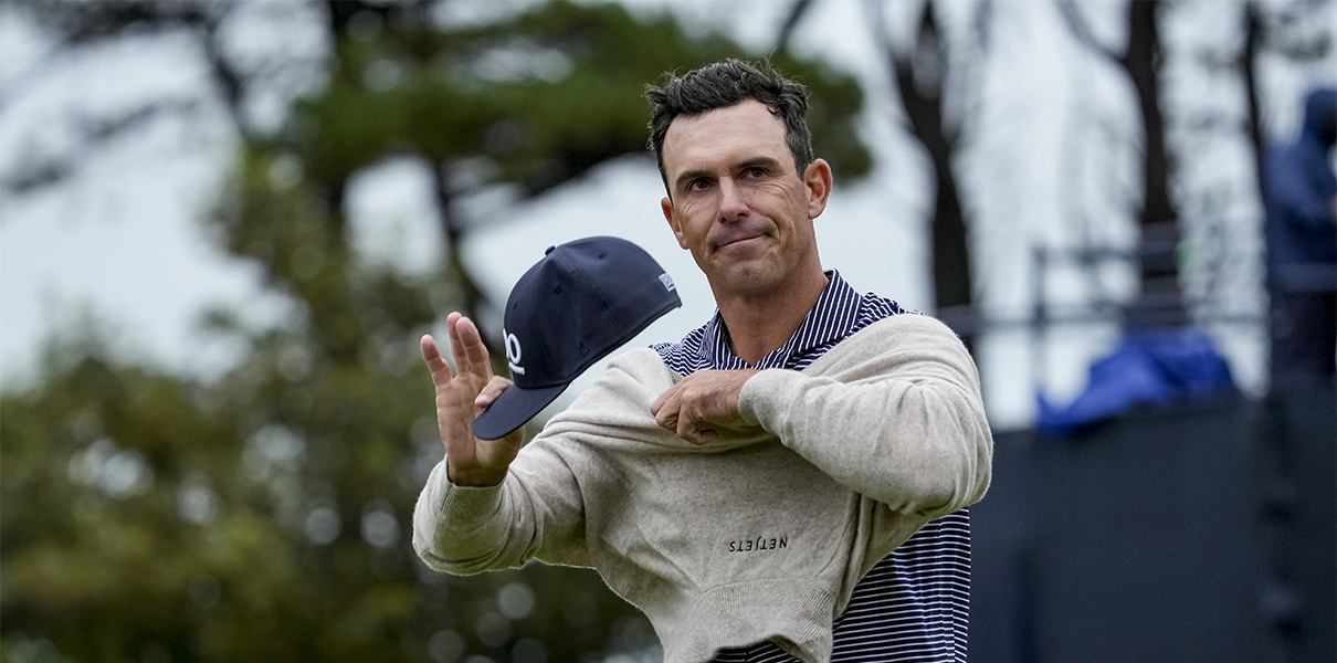 Jul 20, 2024; Ayrshire, SCT; Billy Horschel leaves the 18th hole during the third round of the Open Championship golf tournament at Royal Troon. Mandatory Credit: Jack Gruber-USA TODAY Sports