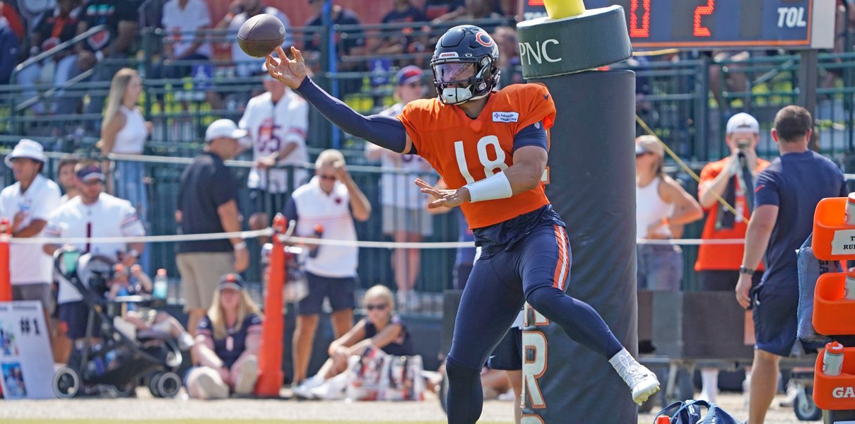 quarterback Caleb Williams at Bears training camp