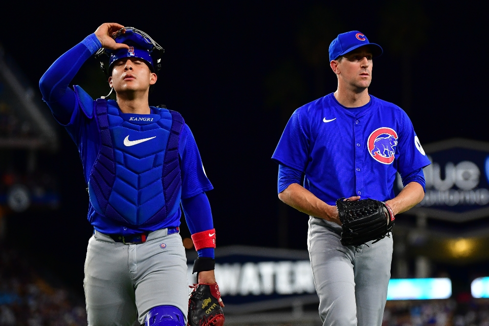 Kyle Hendricks and Miguel Amaya