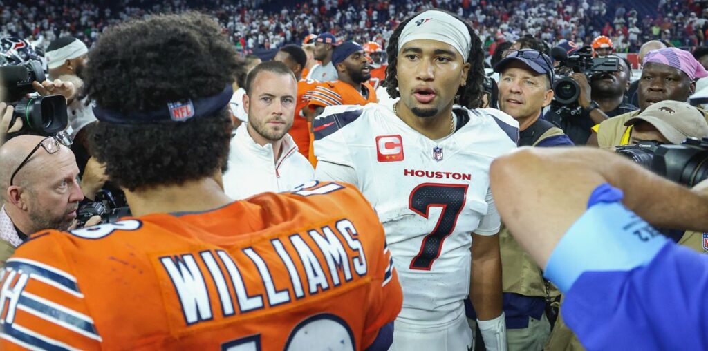 Caleb Williams and cj stroud bears texans